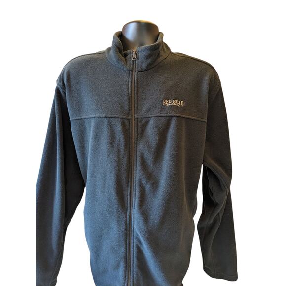 Redhead Fleece Jacket Mens XL Full Zip Black Outdoor Layer Hiking Field - Picture 13 of 14